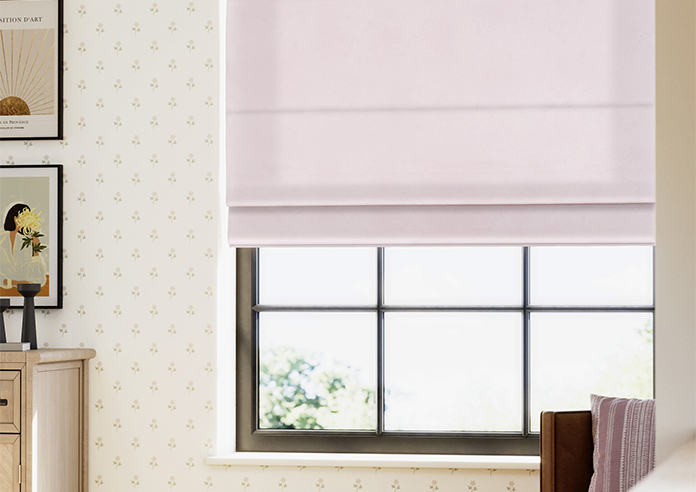 Faux Suede, Pastel Pink - Roman Blind - Image 5